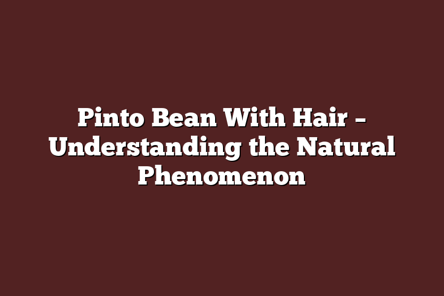 Pinto Bean With Hair – Understanding the Natural Phenomenon