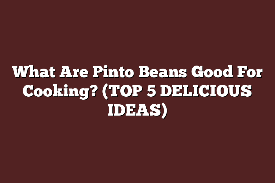 What Are Pinto Beans Good For Cooking? (TOP 5 DELICIOUS IDEAS)